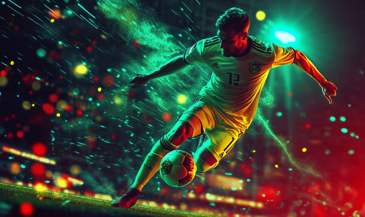 Lapangan sepak bola dengan suasana pertandingan malam di Indonesia