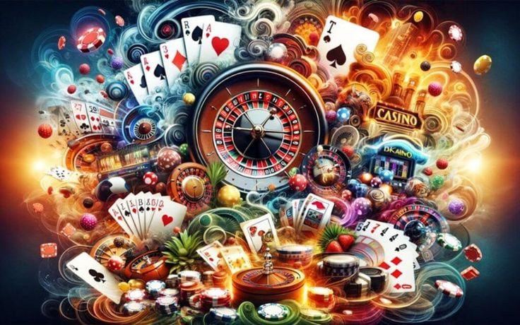 Studio live casino modern dengan pencahayaan profesional dan meja baccarat